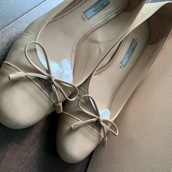 Prada nude leather short heels - Picture 5 of 7